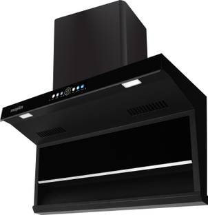 Maplin MAP-T05 Long Auto Clean Wall Mounted Black 1400 CMH Chimney