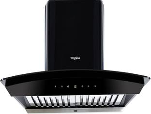 Whirlpool CG 601 HAC HOOD Auto Clean Curved Glass 60cm| 10 Years Motor Warranty| 3 Layer Baffle filter|Powerful suction |Gesture Control|Low Noise Wall Mounted Black 1200 CMH Chimney