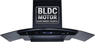 Elica CURVE FL 900 BLDC HAC LTW MS NERO Auto Clean Curved Glass 90 CM | BLDC Motor with RPM Display | ...