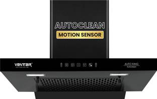 Ventair Chimney Auto King T Shaped 60 cm | Motion Sensor | Filterless | Powerful Suction Auto Clean Wa...