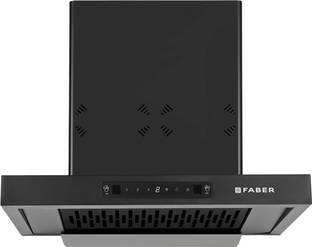 FABER HOOD BONITO 3D IND HC SC FL BK 60 Auto Clean T-Shape 60cm| Touch & Gesture Control| Autoclean| Filterless|Powerful 3 Way Suction| Low Noise Wall Mounted BLACK 1250 CMH Chimney