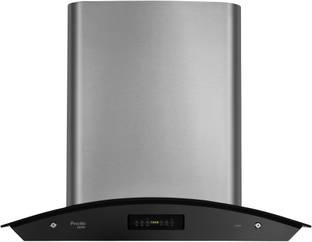Preethi KH206 Wall Mounted Black, Silver 1200 CMH Chimney