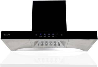 Kraft Italy FORO 90cm AUTOCLEAN HANDSENSER Chimney Auto Clean Wall Mounted BLACK 1500 CMH Chimney