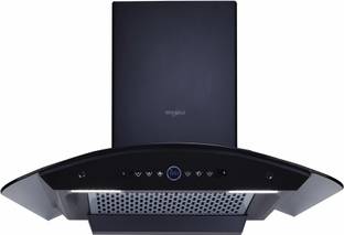 Whirlpool CGFL PRO 750 BLDC HAC BK HOOD Auto Clean Wall Mounted Black 1600 CMH Chimney