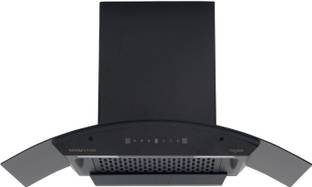 Kutchina CROME 90 Auto Clean Wall Mounted Black 1350 CMH Chimney