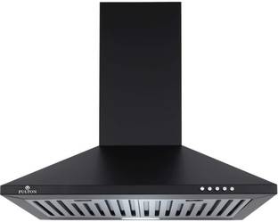 FULTON PYRAMID 60CM Wall Mounted BLACK 1220 CMH Chimney