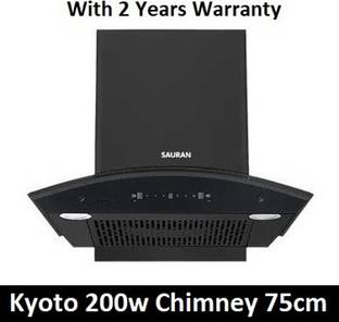 Sauran Kyoto Kitchen Chimney 75cm Auto Clean Touch Control With Warranty (CHM40) Auto Clean Wall and C...