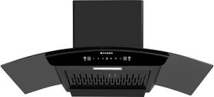 FABER HOOD SYDNEY IN HC SC FL 90 Auto Clean Curved Glass | Touch & Gesture Control | Autoclean| Powerful Suction |Filterless Technology| Low Noise Wall Mounted Black 1200 CMH Chimney