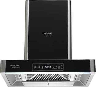 Hindware Smart Appliances Optimus i-pro 60 Auto Clean | Maxx Technology | T-Shape | Filterless | IOT Enabled | Touch with Gesture Control, Motion Sensor | Energy Efficient LED Light | Powerful Suction | Wall Mounted Black, Inox 1400 CMH Chimney