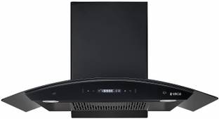 Elica BLDC FLCG 900 HAC LTW MS NERO Filterless Auto Clean Wall Mounted Black 1425 CMH Chimney