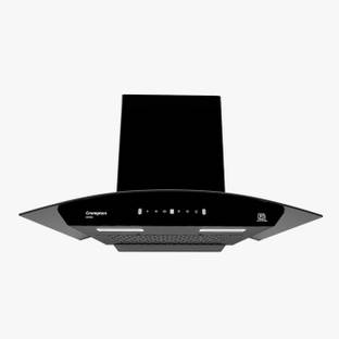 Crompton CHD-AEC60FLE-IND Aeries Curved 60cm Filterless Chimney Auto Clean Ceiling Mounted Black 1800 ...
