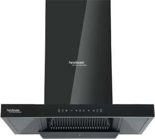 Hindware Smart Appliances Atlanta 60 Silence Auto Clean | Maxx Technology | T-Shape | Filterless | Touch Control, Motion Sensor | Energy Efficient LED Light | Powerful Suction | Wall Mounted Black 1350 CMH Chimney