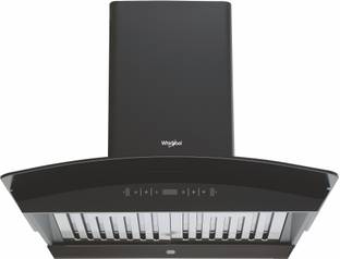 Whirlpool CG 601 HAC BLDC HOOD Auto Clean Curved Glass 60 cm | BLDC Motor| 5 Years Warranty| Heat Autoclean| Gesture Control| Baffle Filter| Powerful Suction | Low Noise Wall Mounted Black 1425 CMH Chimney