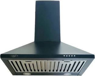 RUWA PEARL 60 Wall Mounted Black 1250 CMH Chimney