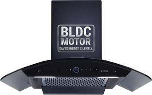 Elica PRO PLUS FL BLDC 90 HAC LTW MS NERO Auto Clean Curved Glass 90 CM | BLDC Motor with RPM Display ...