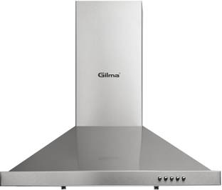 Gilma Pearl 60 SS Wall Mounted Glossy Silver 800 CMH Chimney