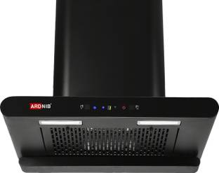 Ardnib Oval BK 60cm Filterless Chimney With Touch/Motion Sensor/ 7 Yrs Motor Warranty Auto Clean Wall ...