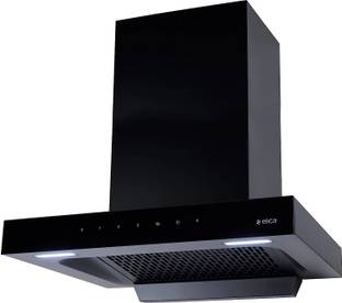 Elica FL 600 SPT HAC MS NERO Auto Clean T-Shape 60 CM | 5 Years Motor Warranty|Heat Autoclean| Gesture Control| Filterless|Powerful Suction | Low Noise Wall Mounted Black 1350 CMH Chimney