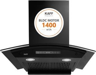 Kaff KEC 60A-DC BLDC Motor Curved Glass, Filterless, 9 Speed, Real Time Display 1400 CMH 60 cm BLDC Fi...