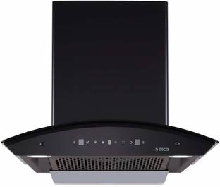 Elica 60 cm 1310 m3/hr Filterless FLCG 600 HAC MS NERO Touch + Motion Sensor Control Auto Clean Wall Mounted Black 1310 CMH Chimney
