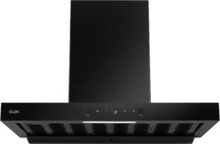 Glen 6052 Digital Display Filterless ,60CM Auto Clean Wall Mounted Black 1200 CMH Chimney