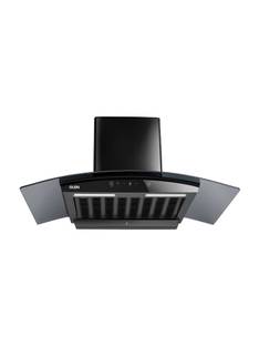 Glen ISPA AC BL 90 1200 1200 CMH 90 cm Curved Glass 90 cm|Digital Display|Touch & Gesture Control| Aut...