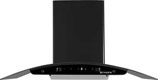 FABER Hood Sydney FL SC AC BK 90 Auto Clean Wall Mounted Black 1200 CMH Chimney