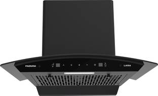 PADMINI LARA 60 Auto Clean Wall Mounted BLACK 1300 CMH Chimney