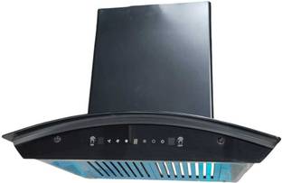 HPC CHFIN QUEEN 104 (60) AT.CLN pc hood Auto Clean Wall Mounted BLACK 1300 CMH Chimney