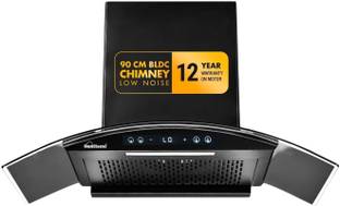 Sunflame BLDC SF-RE90 Auto Clean Wall Mounted Black 1400 CMH Chimney