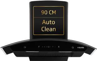 V-Guard X20 Neo Filterless Auto Clean 90cm| Touch & Gesture Control Wall Mounted Black 1400 CMH Chimne...
