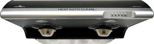 Omniya NEO PLUS Auto Clean Wall and Ceiling Mounted BLACK 1150 CMH Chimney