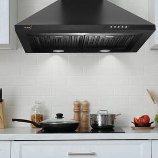 RUWA GARNET 60 BLK Wall Mounted Black 800 CMH Chimney