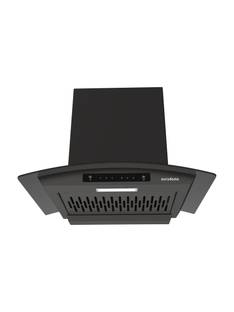 Eurodomo HOOD CLASSY IN HC SC FL BK 60 1200 CMH 60 cm Curved Glass 60 cm| Filterless|Heat Autoclean| T...