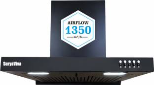 SURYAVIVA Brisa 60 CM T Shape Filterless 1350 CMH 60 cm Chimney