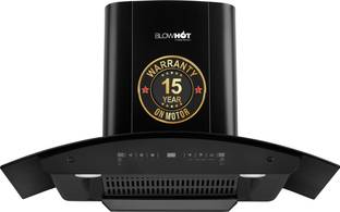 BLOWHOT Evana 90cm Filterless Technology Motion Sensor Auto Clean Wall Mounted Black 1500 CMH Chimney