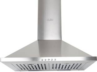 Glen MIA SS 60 1000m3 BF LTW Pyramid SS 60 cm| Baffle Filter | Low Noise Wall Mounted Silver 1000 CMH ...
