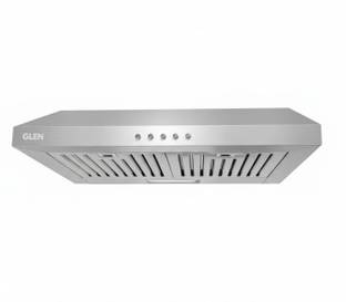 Glen Straight Line Kitchen Chimney 6000 Junior Stainless Steel Baffle Filters 60cm, Airflow 1000 m3/h ...