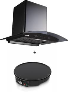 Glen ISPA 60 BL DOSA MAKER 3038N COMBO Auto Clean Wall Mounted Black 1050 CMH Chimney
