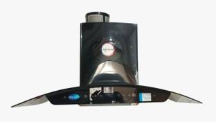 Vidhi Solutions Real Plus 2200 Powerful Suction Auto Clean Auto clean Touch control LED lights Auto Clean Wall and Ceiling Mounted Black 2200 CMH Chimney