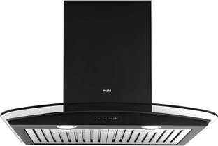 Whirlpool AKR 604 PLATINUM BK Wall Mounted BLACK 1000 CMH Chimney