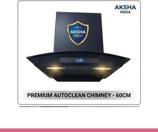 AKSHA INDIA GL-22 Auto Clean Wall and Ceiling Mounted black 1300 CMH Chimney