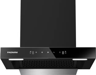 PADMINI CREST 60 Auto Clean Wall Mounted BLACK 1400 CMH Chimney