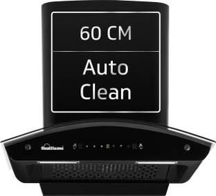 Sunflame Lamia 60 FL HAC TC Auto Clean Wall Mounted Black 1400 CMH Chimney