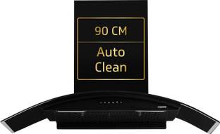 V-Guard Y20 Filterless Auto Clean 90cm Auto Clean Wall Mounted Black 1200 CMH Chimney
