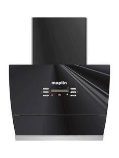 Maplin VC60 1400 CMH 60 cm Curved shape Filterless Powerful Suction Low Noise Voice Controlled Glass O...