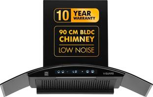 V-Guard BX 90 BLDC 90 cm Auto Clean Wall Mounted Black 1500 CMH Chimney