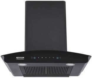 Padmini Essentia Delta 60 Auto Auto Clean Wall and Ceiling Mounted BLACK 1450 CMH Chimney