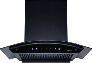 Elica CURVE FL 600 HAC LTW MS NERO Auto Clean Wall Mounted Black 1500 CMH Chimney