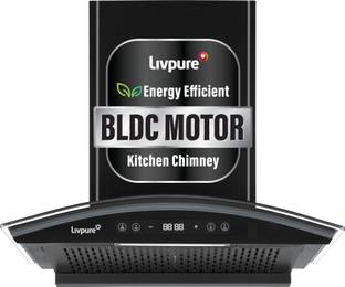 LIVPURE ETERNA-BLDC-60-FL-HAC Auto Clean Wall Mounted Black 1400 CMH Chimney
